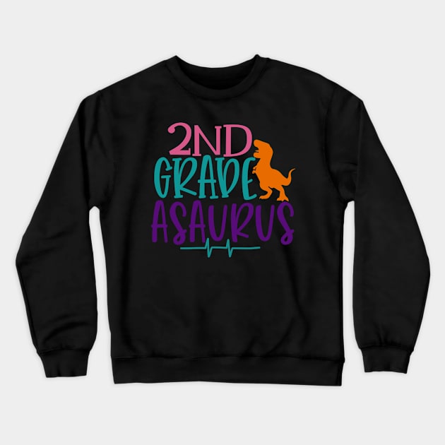 Second Grade Asaurus Crewneck Sweatshirt by VijackStudio